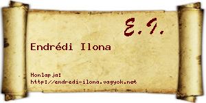 Endrédi Ilona névjegykártya